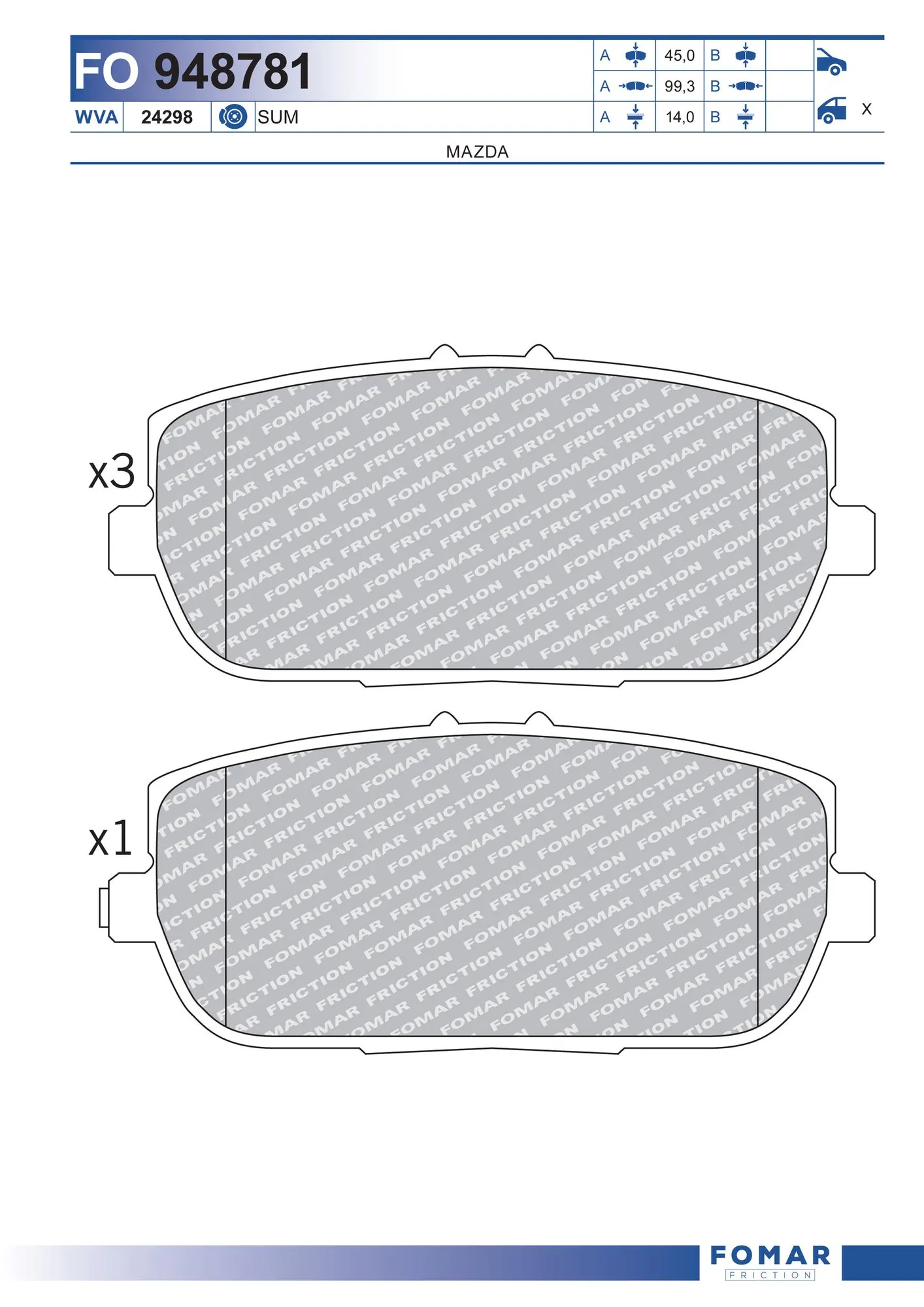 Brake Pad Set, disc brake